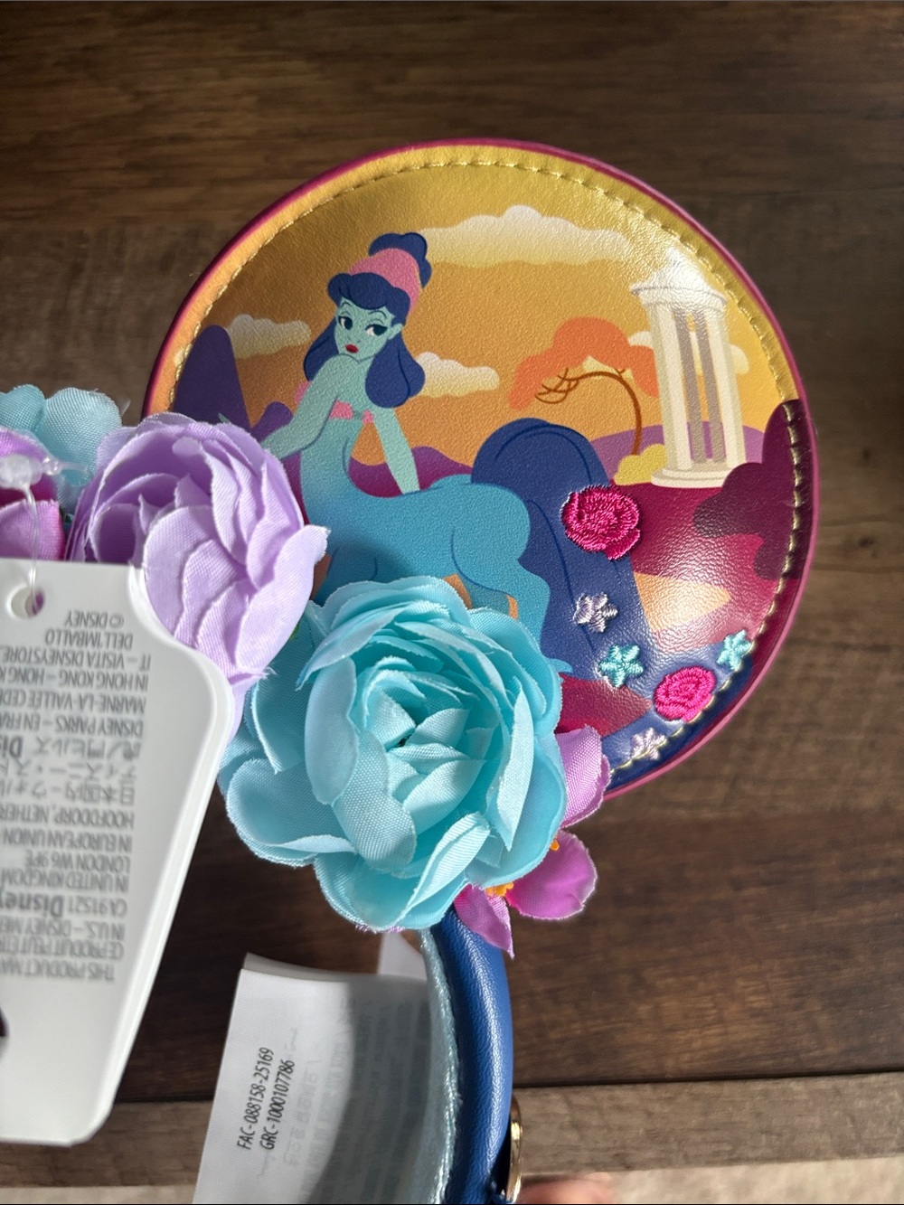 Disney Hercules Floral Ear Headband - Blue & Lavender - Picture 4 of 5